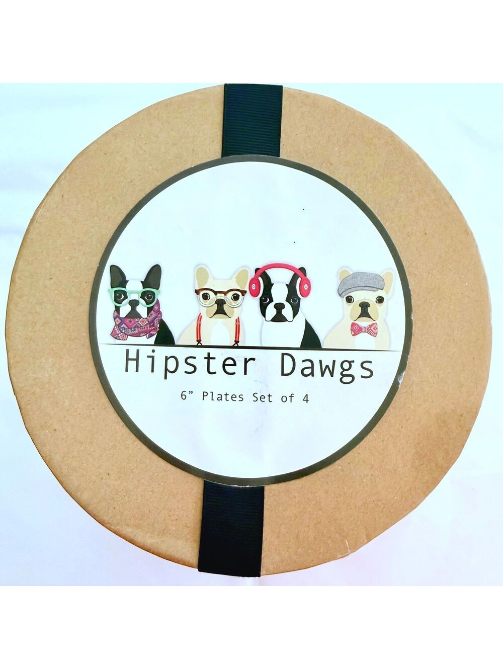 Hipster Dawgs 6" Ceramic Plates Set By Magenta